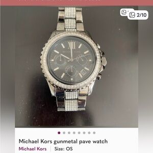 Michael Kors Silver and Black Women's Watch